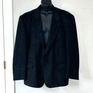 Mino Lombardi Men's 100% Cashmere Blazer 46L Charcoal Gray Suit Jacket Italy